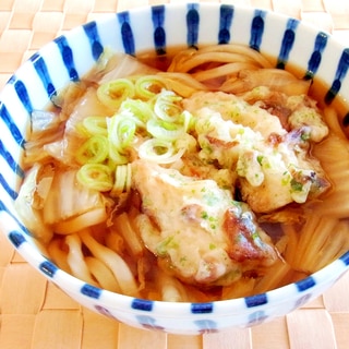 ちくわ天と白菜のうどん